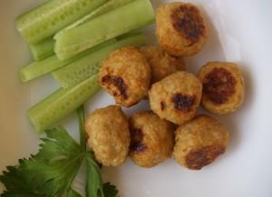 Baked Chicken Meatballs with Quinoa & Oats