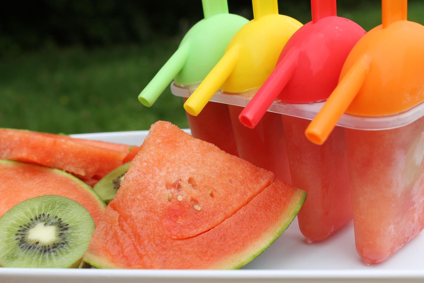 Watermelon Ice Popsicles