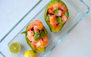 Roasted Shrimp Stuffed Avocados