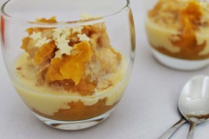 Warm Spiced Pumpkin with White Chocolate Sauce