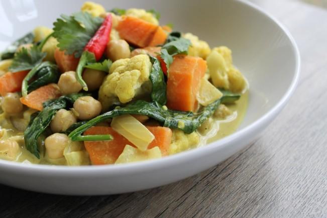 Cauliflower & Sweet Potato Vegetable Curry