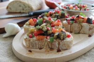 Roasted Eggplant & Labna Bruschetta