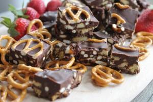 Salted Pretzel Rocky Road Bites