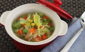 Orzo & Vegetable Soup (Lessan Asfour)