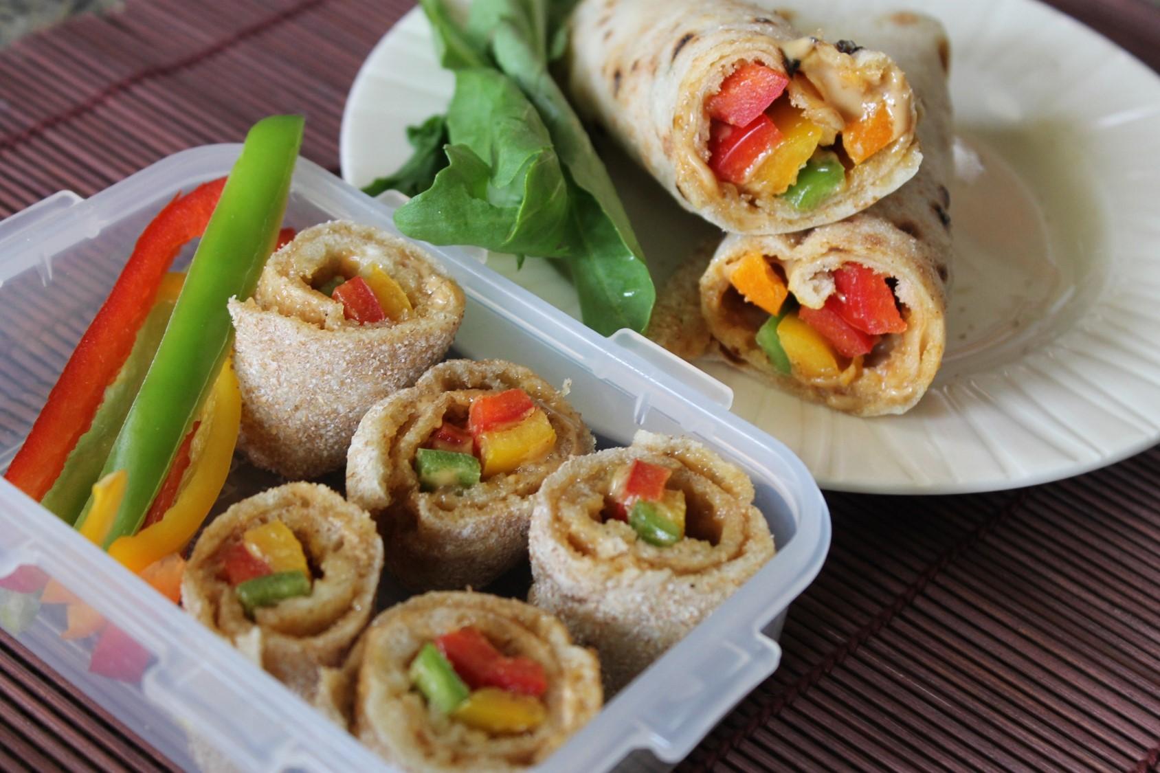 Peanut Butter & Coloured Pepper Baladi Wrap’