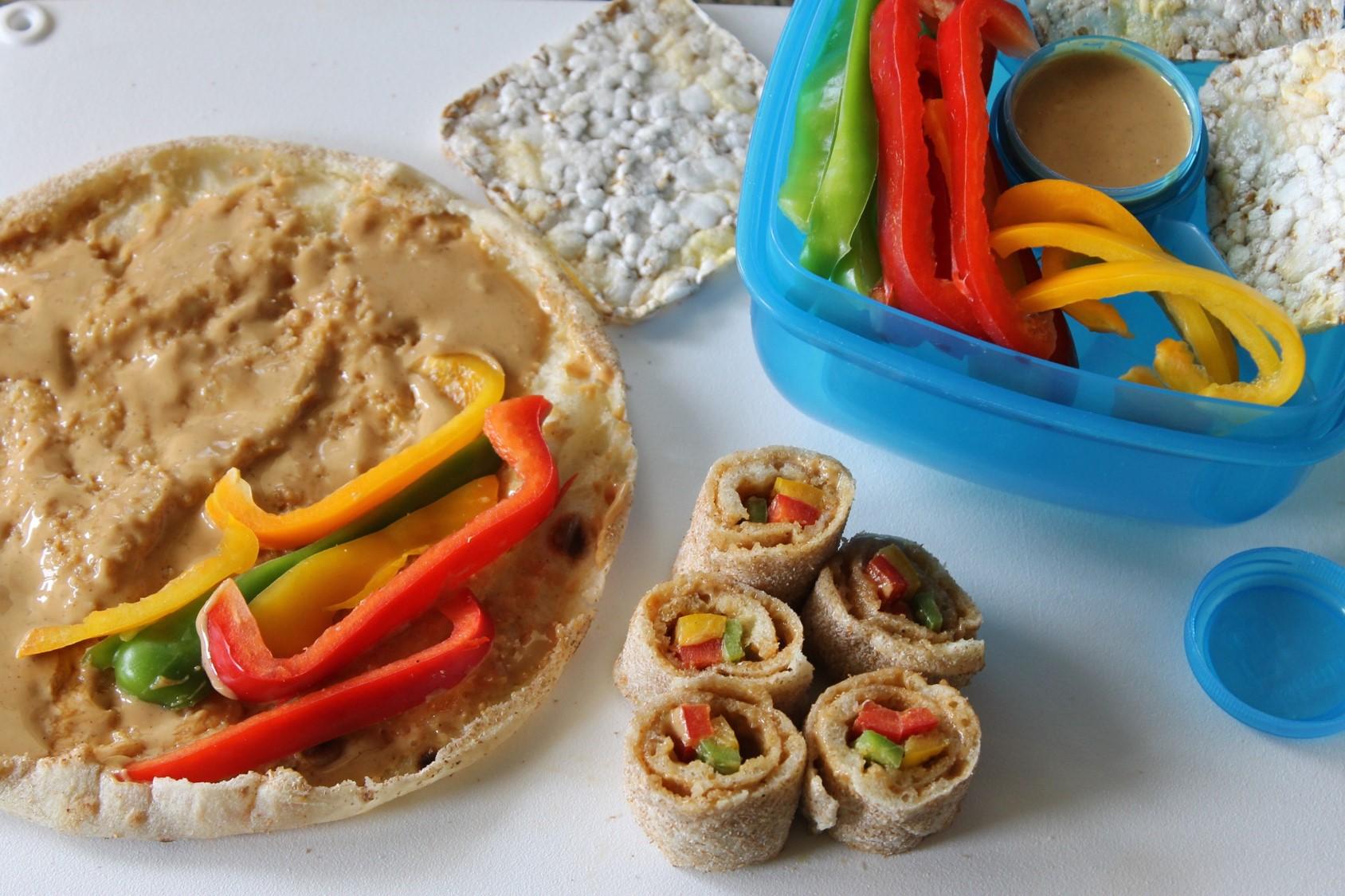 Peanut Butter & Coloured Pepper Baladi Wrap”