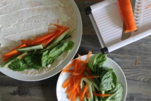 Fresh Veggies & Cream Cheese Wrap