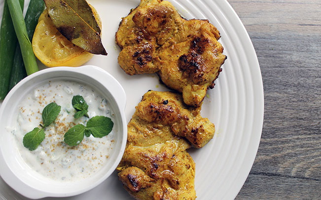 Indian Chicken with Spiced Yoghurt