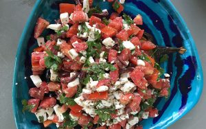 Greek Eggplant Dakos Salad