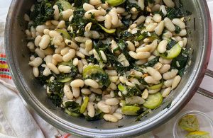 White Beans with Zucchini and Spinach